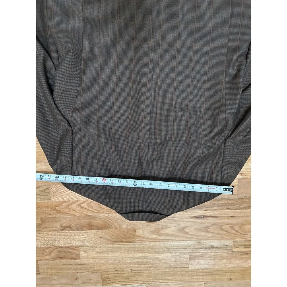 Ted Baker London Nordstrom Mens 46XL Brown Glen Plaid 3 Button Blazer Jacket
